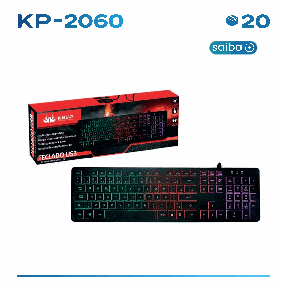 Teclado USB Knup KP-2060 com Retroilumina...