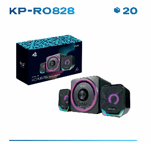 Caixa de Som Multimídia Knup KP-RO828 LED...