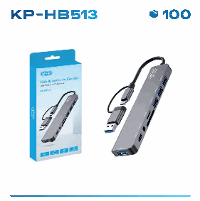 Hub Knup KP-HB513 USB-C com Leitor de Ca ...