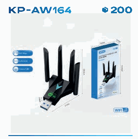 Adaptador Wi-Fi USB Knup KP-AW164 Dual B ...