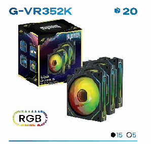 Kit 3 Fans para Gabinete Revenger G-VR352...